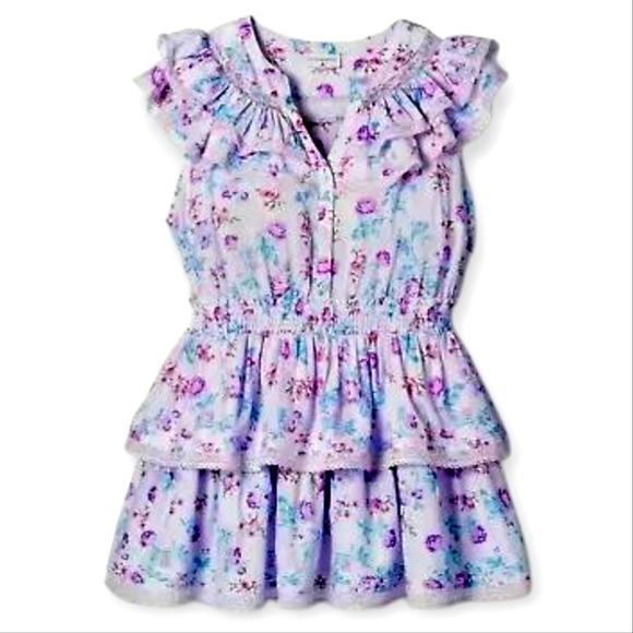 LoveShackFancy x Target Lilac Floral Lou Dress XS Fairycore Boho Spring Summer - Picture 3 of 16